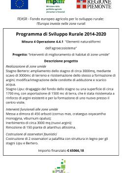 degli interventi e dei nuovi capanni realizzati nell’ambito del PSR 2014-2020 Regione Piemonte (Misura 4 Operazione 4.4.1 Elementi naturaliformi dell'agroecosistema) (1).pdf
