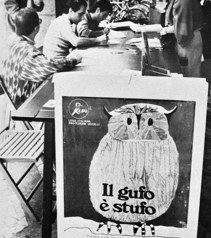 Una campagna di fine anni Ottanta contro la caccia