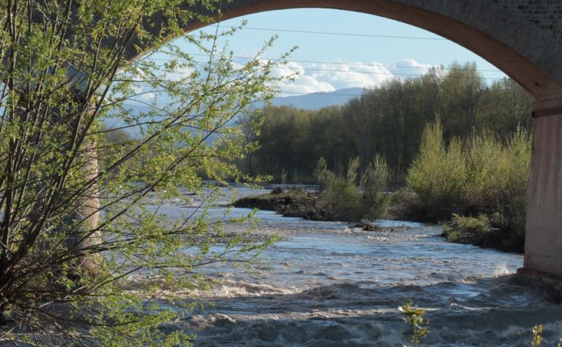 Il fiume Enza a Montecchio Emilia (RE)