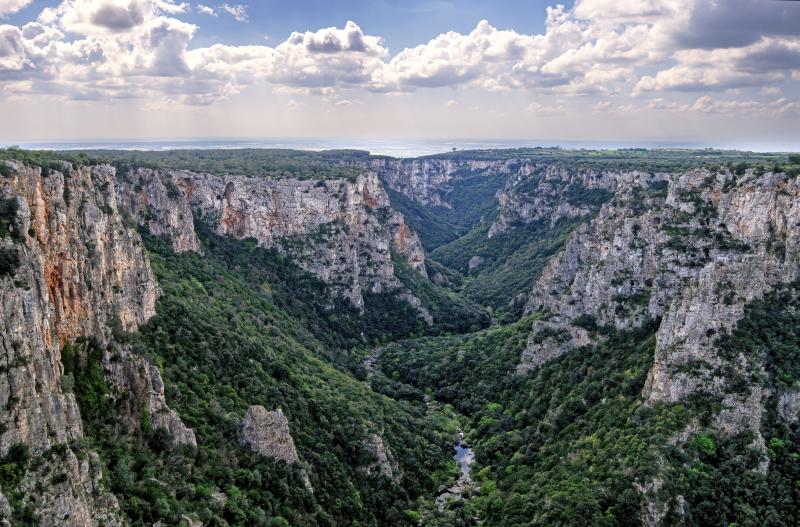 Vista sul canyon dell'Oasi
