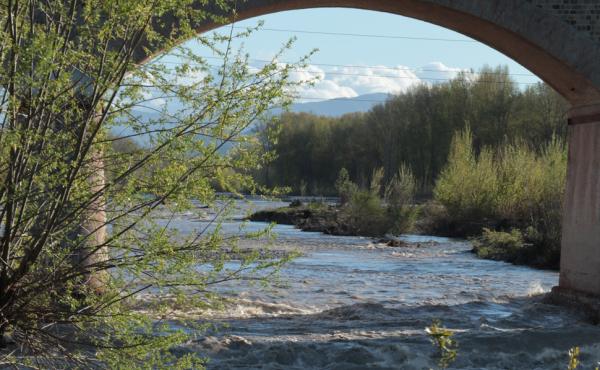 Il fiume Enza a Montecchio Emilia (RE)