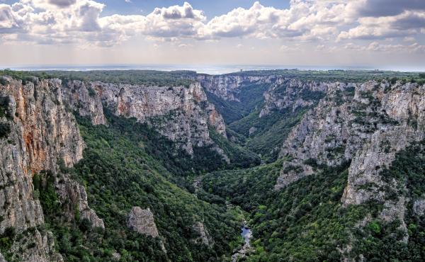 Vista sul canyon dell'Oasi