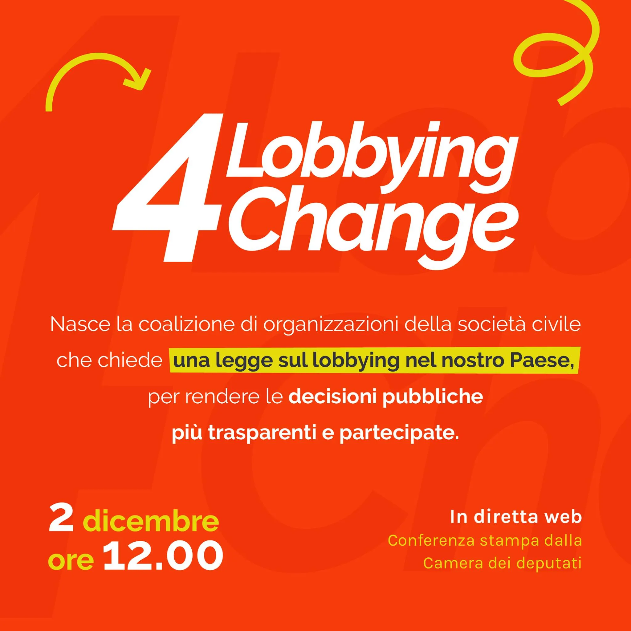 Manifesto dell'atto di nascita della Coalizione Lobbying4Change