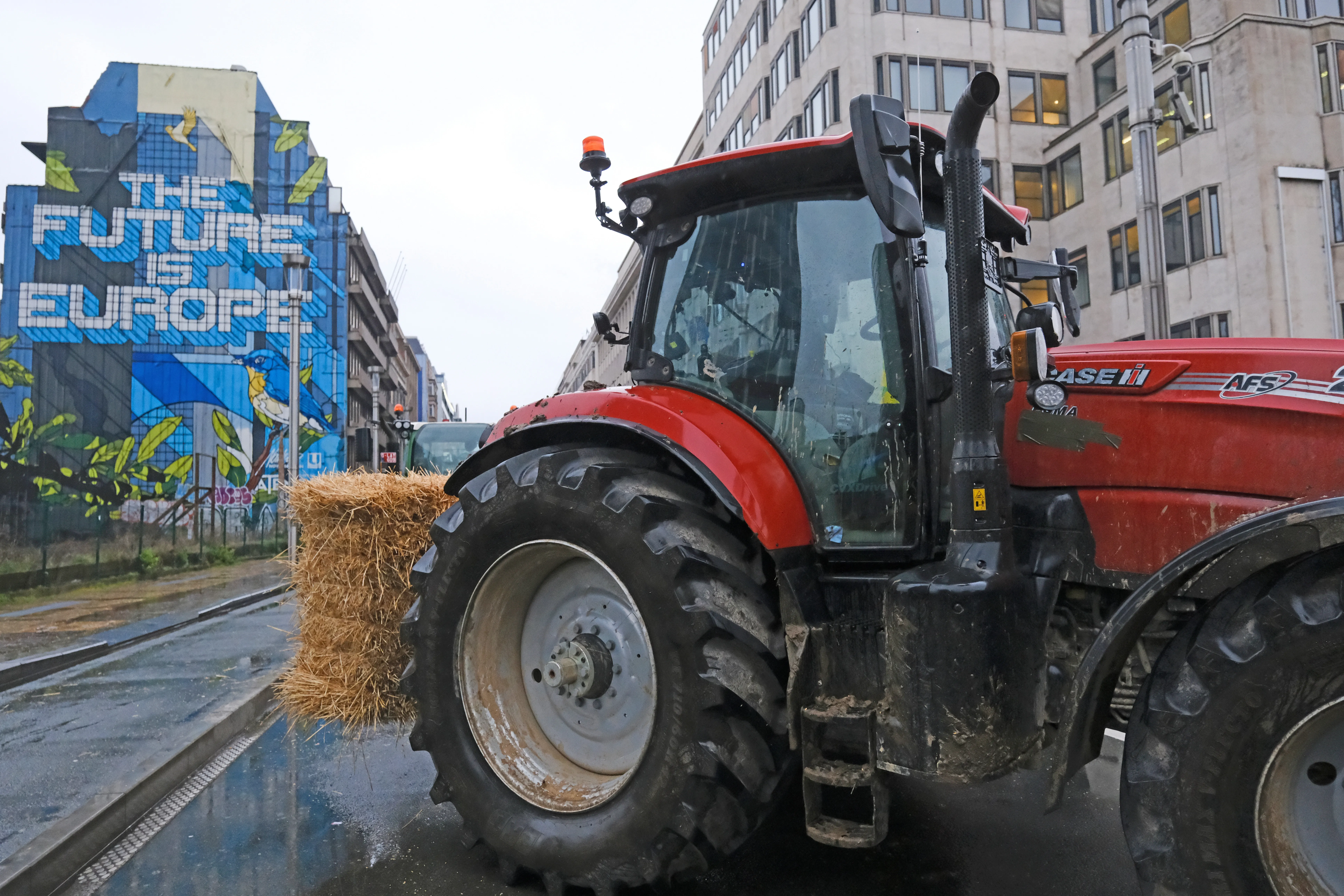 La protesta dei trattori a Bruxelles