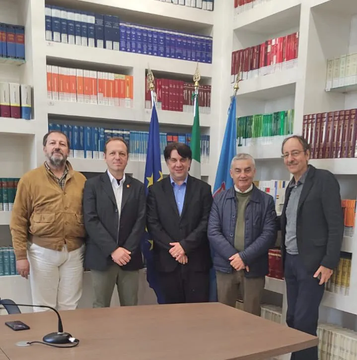 Da sinistra: Ugo Faralli, Alessandro Polinori, Roberto Di Baggio, Felice Ciccone, Carlo Meo